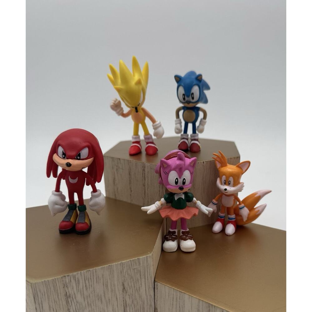 SEGA Sonic Hedgehog Classic Collector's 5 Mini Figures Knuckles Amy Rose
